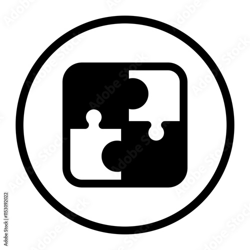 Puzzle Glyph Icon