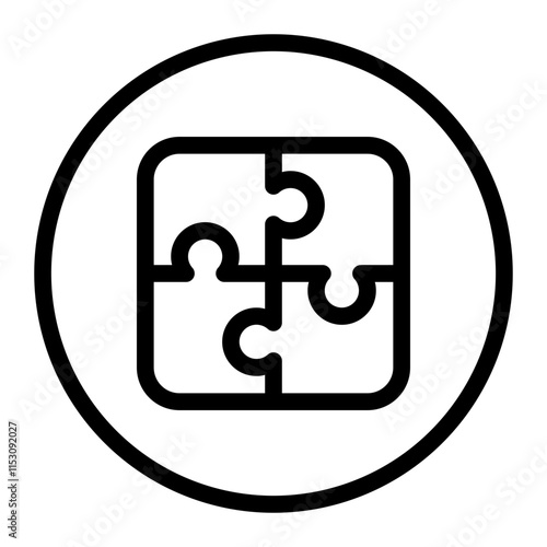 Puzzle Line Icon