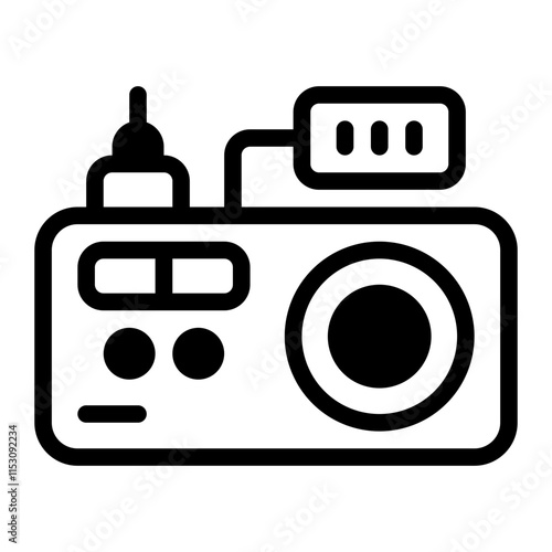 Radio Transmitter Glyph Icon