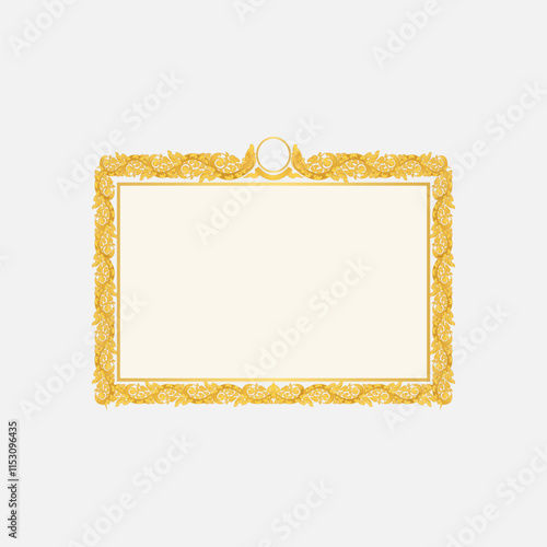 golden photo frame decoration ornament Certificate frame kbach khmer