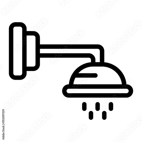 Shower Water Line Icon