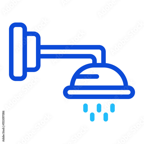 Shower Water Duoline Icon