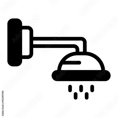 Shower Water Glyph Icon