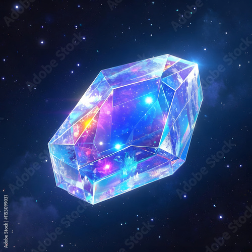 diamond on black background
