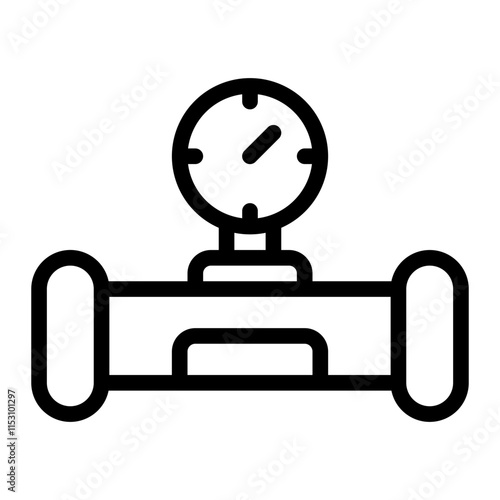 Water Meter Line Icon