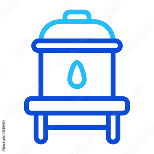 Water Tank Duoline Icon