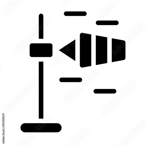Wind Direction Solid Icon