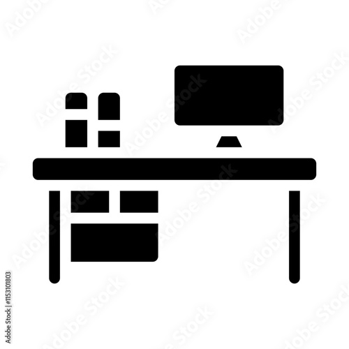 Work Table Solid Icon