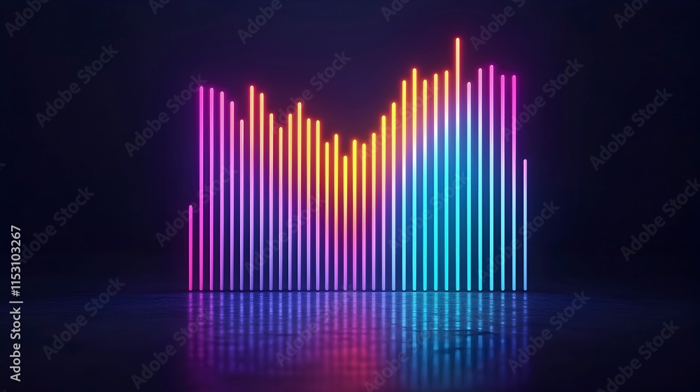 Colorful Sound Wave Visualization Background Colorful Sound Wave Visualization Background