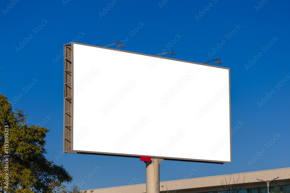 Background for design, white billboards on city streets and along roads Background for design, white billboards on city streets and along roads