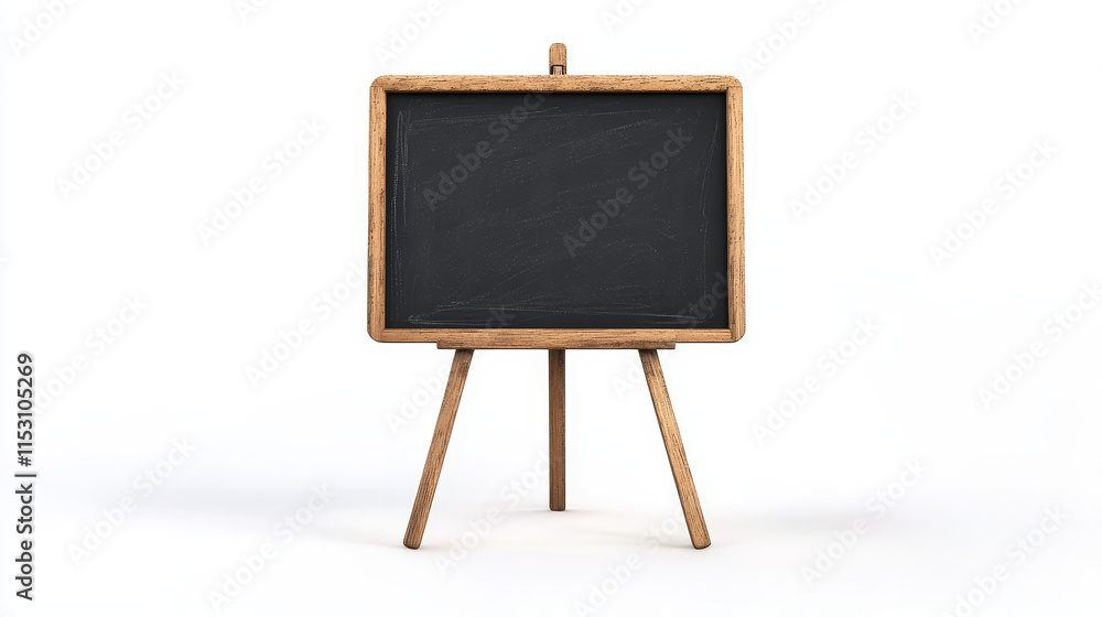 Easel standing with white board or canvas set. Blank blackboards on wooden tripod for art, painting, drawing or announcement vector illustration. Studio equipment on white background. Easel standing with white board or canvas set. Blank blackboards on wooden tripod for art, painting, drawing or announcement vector illustration. Studio equipment on white background.