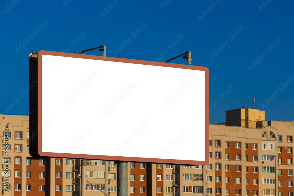Obraz premium Large billboard along the highway. Background for design and advertising. 