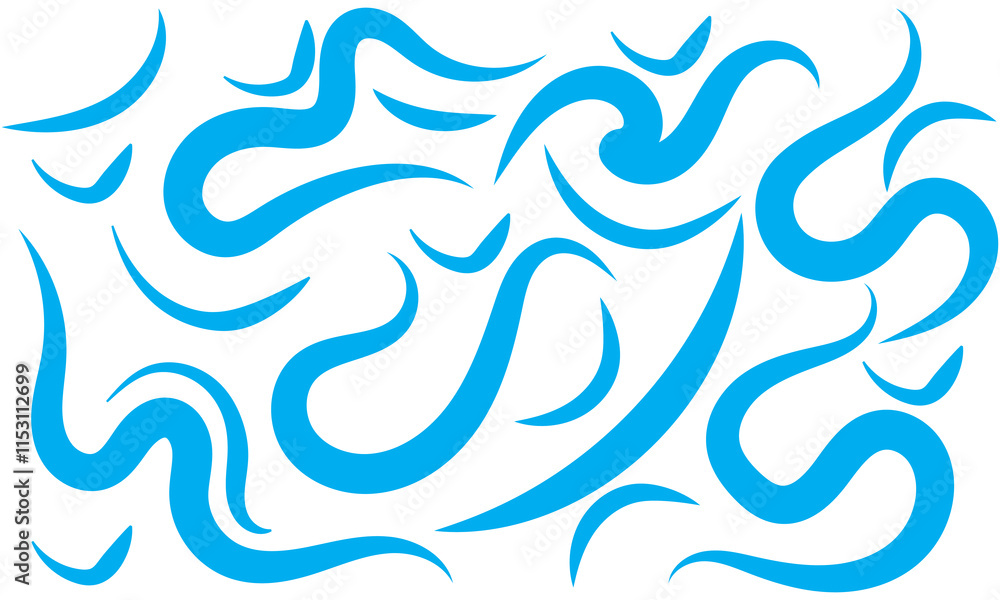 Seamless Pattern with Swirl Water Ripple Splashes. Vector illustration. EPS 10 Seamless Pattern with Swirl Water Ripple Splashes. Vector illustration. EPS 10