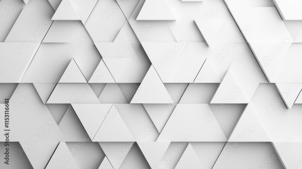 Obraz premium Abstract White Triangular Pattern