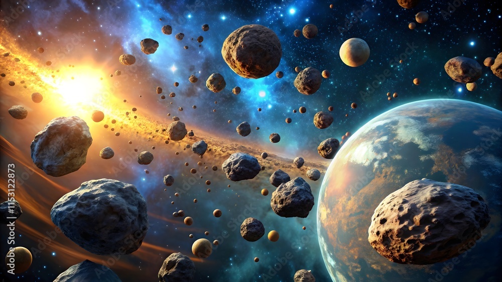 Naklejka premium planet in space