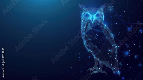 Digital Owl with a Constellation of Lines