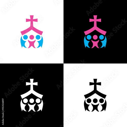 christian children's school logo design
