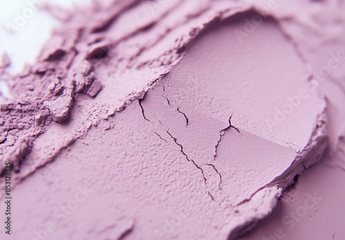 Purple Clay cosmetic texture on the background, close-up. Background of smudged cream for face or body mask. Close-up of a pink creamy swatch.