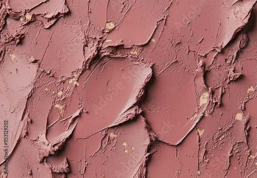 Brown   Clay cosmetic texture on the background, close-up. Background of smudged cream for face or body mask. Close-up of a pink creamy swatch. photo