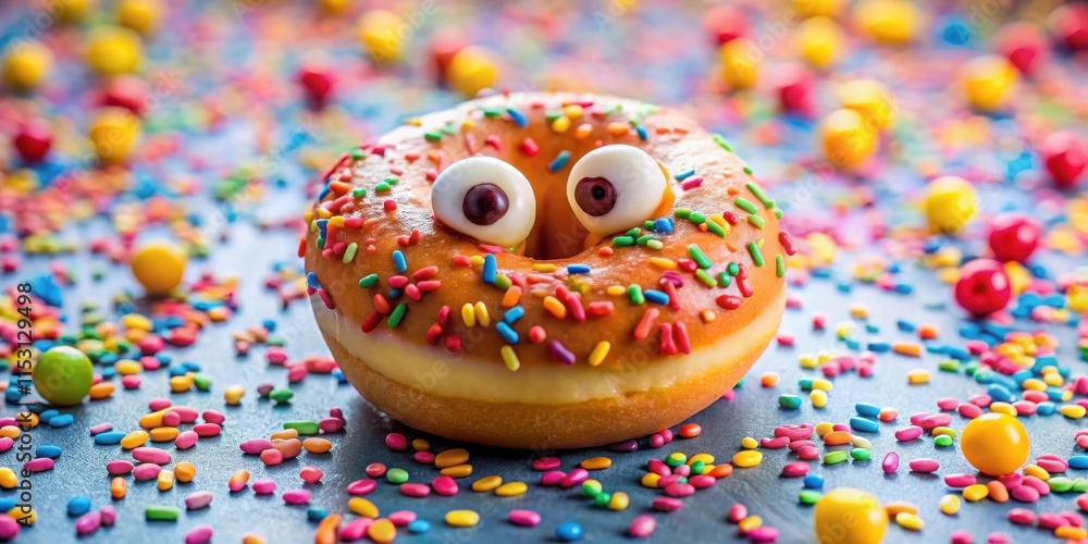 A playful donut with big A playful donut with big