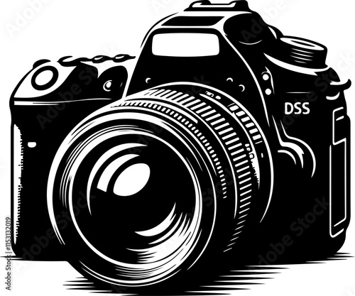 Camera Silhouette Vector Illustration