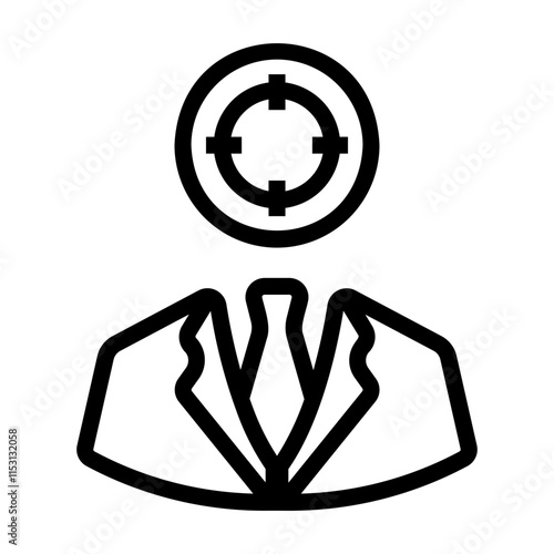 headhunting Line Icon