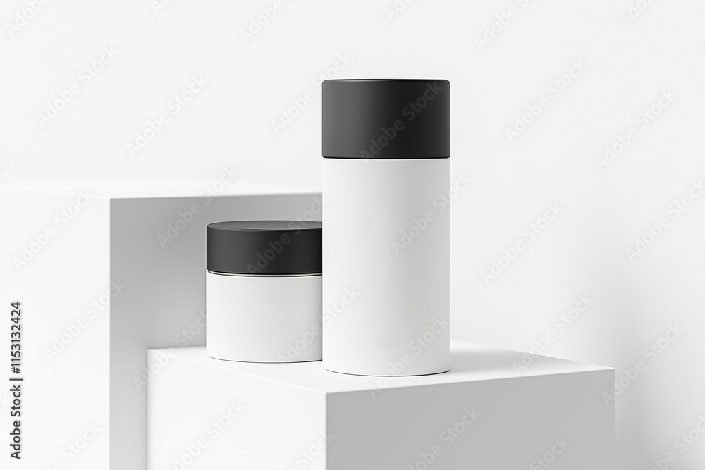 Cosmetic packaging mockup for designers and brand presentations