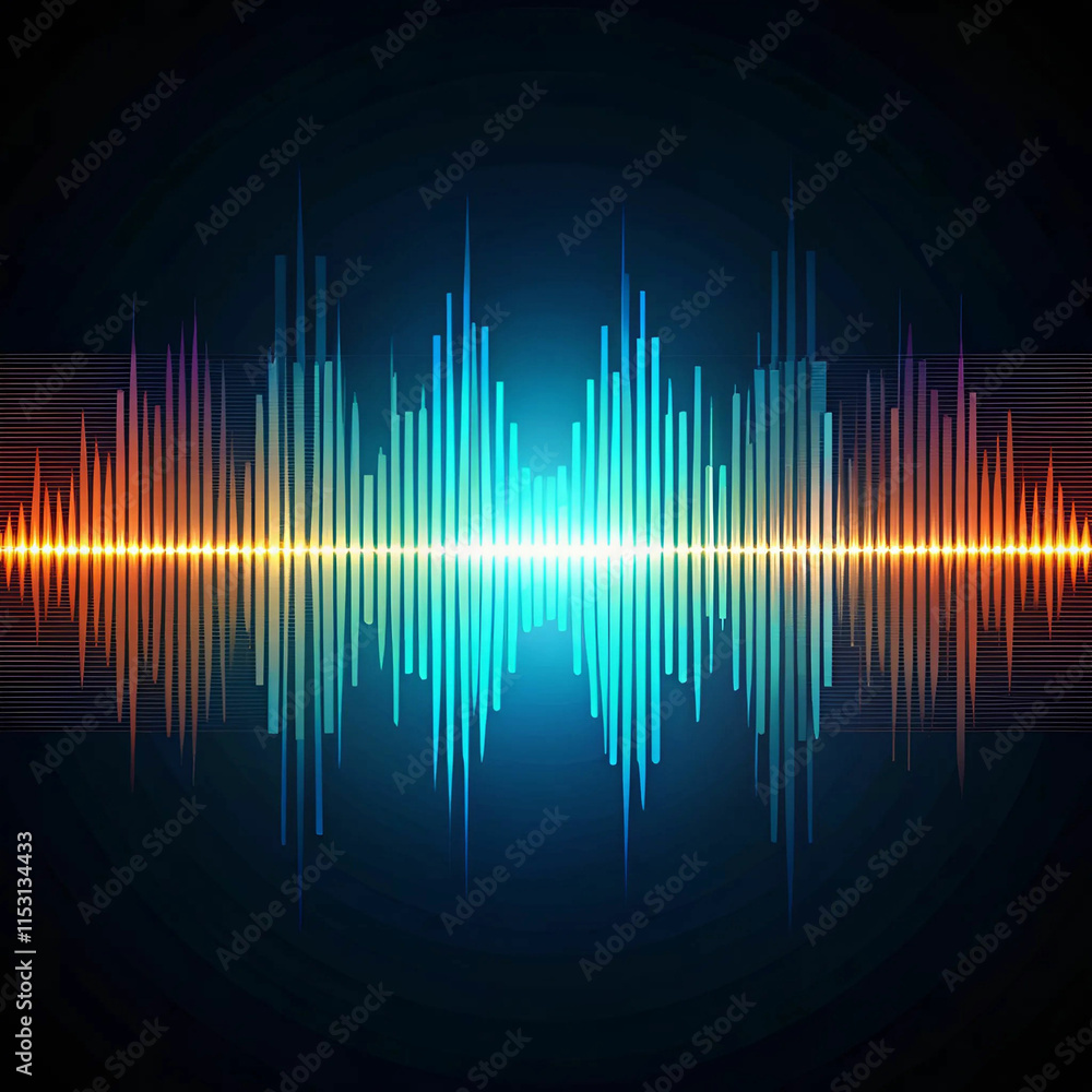 An abstract modern sound wave equalizer on a dark background, An abstract modern sound wave equalizer on a dark background,