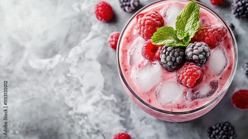 Refreshing Berry Smoothie: A Delicious Blend of Raspberries and Blackberries Refreshing Berry Smoothie: A Delicious Blend of Raspberries and Blackberries