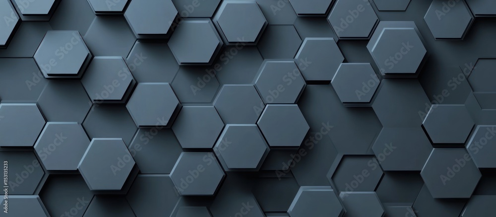 Abstract Hexagon Pattern in Dark Gray Abstract Hexagon Pattern in Dark Gray