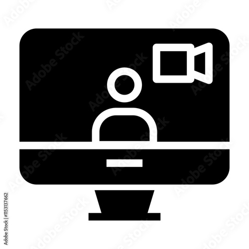 zoom interview Solid icon