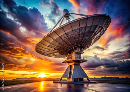 Giant Military Parabolic Antenna Radar Satellite Dish for Space Defense and Communication