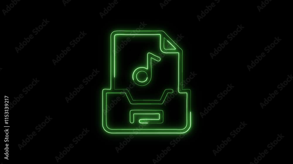 Glowing neon Album icon isolated on black background. HD Video motion graphic animation Glowing neon Album icon isolated on black background. HD Video motion graphic animation