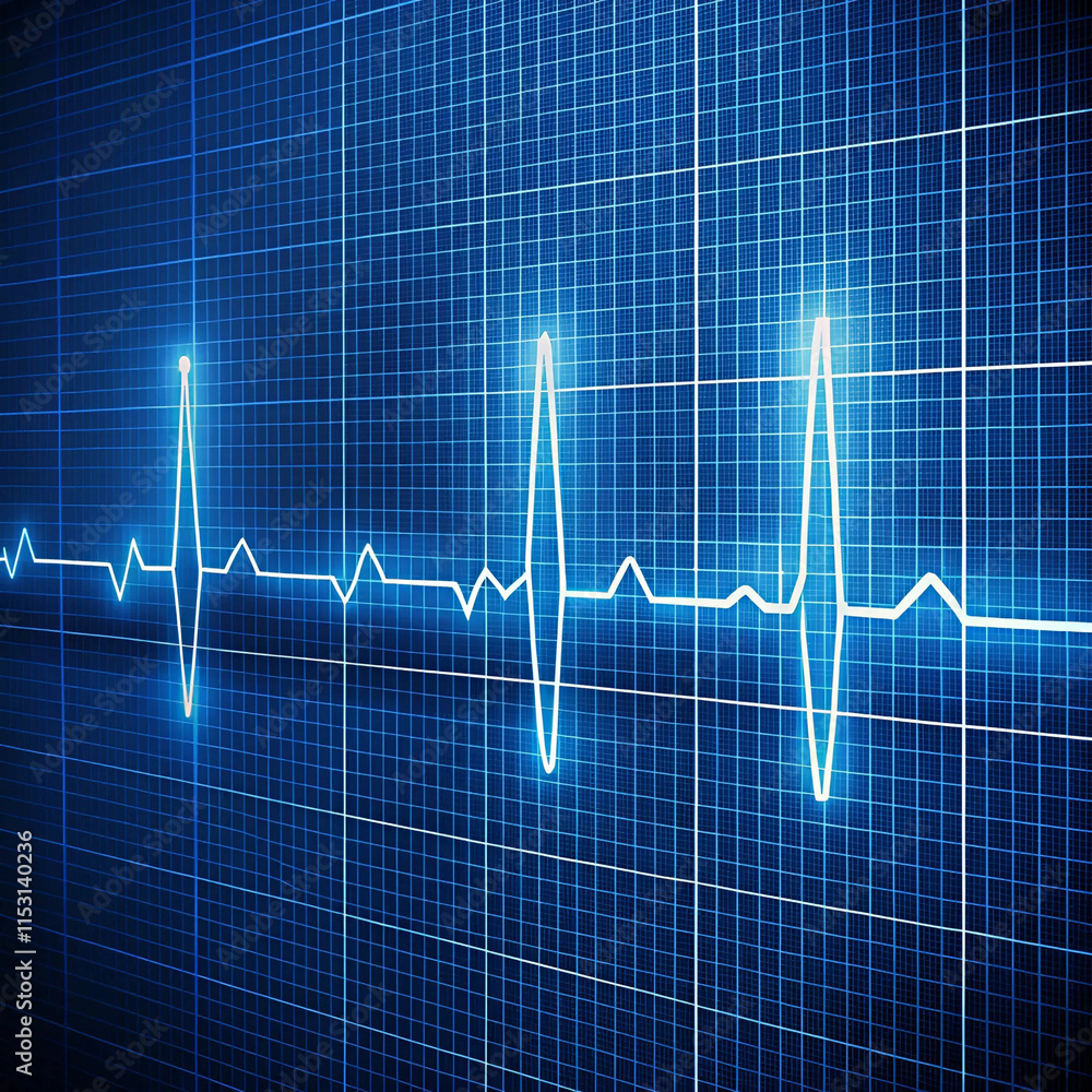 A stock photo of an ECG wave showing an elevated A stock photo of an ECG wave showing an elevated