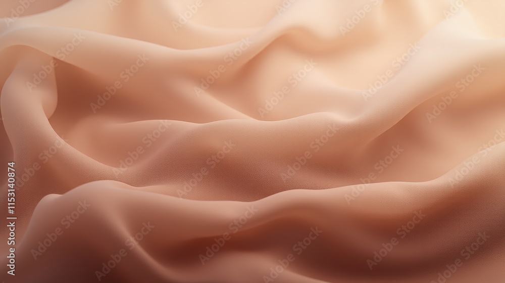 Flowing beige chiffon fabric with soft light,color 2025 Flowing beige chiffon fabric with soft light,color 2025