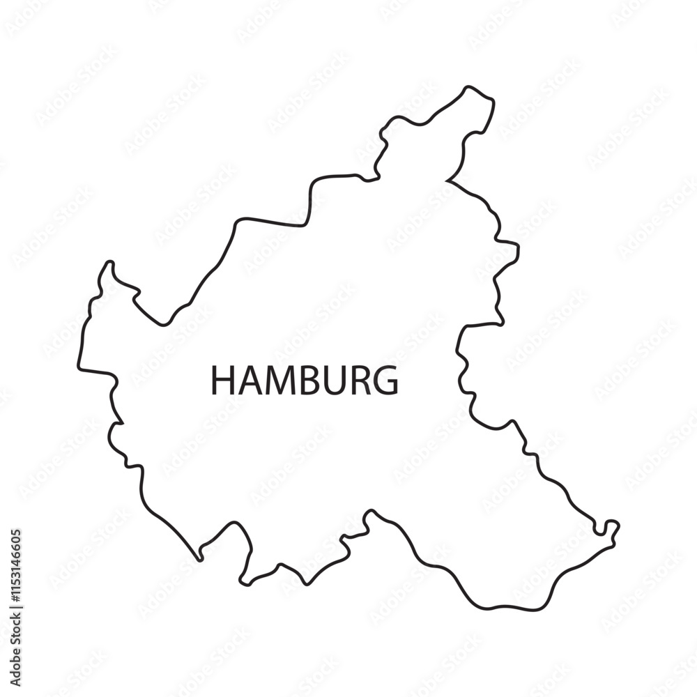 Fototapeta premium hamburg germany map icon