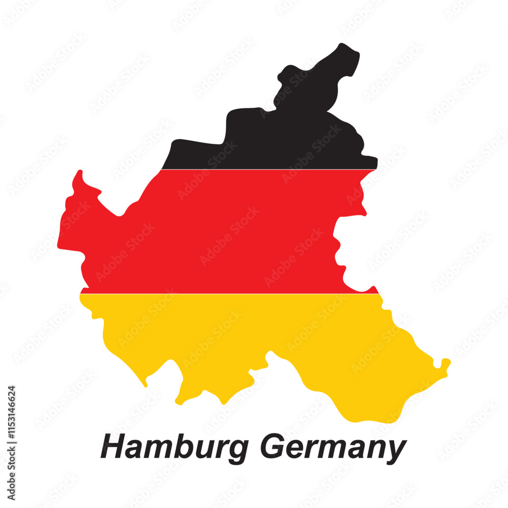 Fototapeta premium hamburg germany map icon
