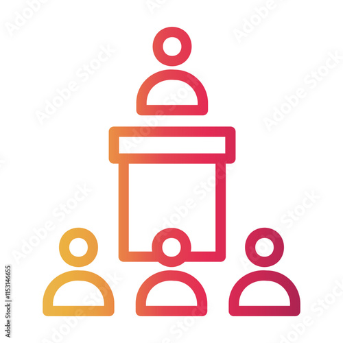 job interview Line Gradient Icon