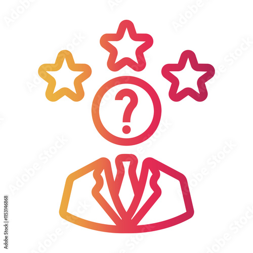 candidate Line Gradient Icon