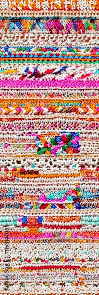 Seamless Linen Knit Textile Background with Colorful Geometric Patterns And Shapes Seamless Linen Knit Textile Background with Colorful Geometric Patterns And Shapes