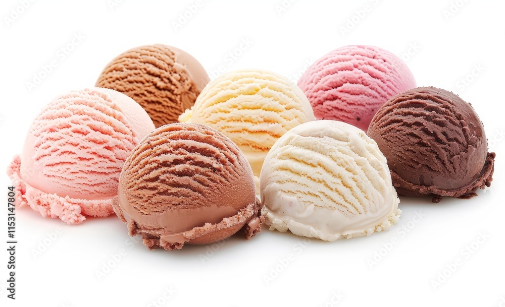 Assortment of Delicious Ice Cream Scoops Assortment of Delicious Ice Cream Scoops