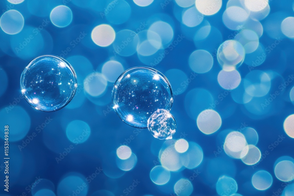 Abstract Floating Bubbles Glowing - Perfect for Technology and Art Designs Abstract Floating Bubbles Glowing - Perfect for Technology and Art Designs