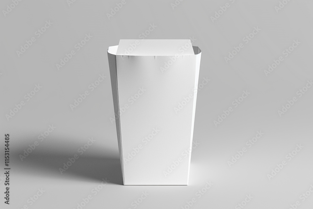 A Clean Product Packaging Mockup: An Empty Rectangular Box Design A Clean Product Packaging Mockup: An Empty Rectangular Box Design