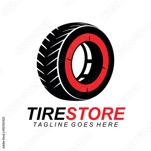 Tire logo, tire store logo design vector illustration. tire logo shop icons, car tire simple icons