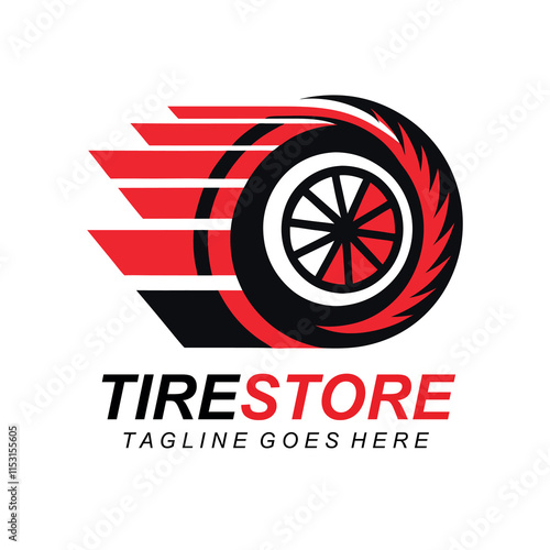 Tire logo, tire store logo design vector illustration. tire logo shop icons, car tire simple icons