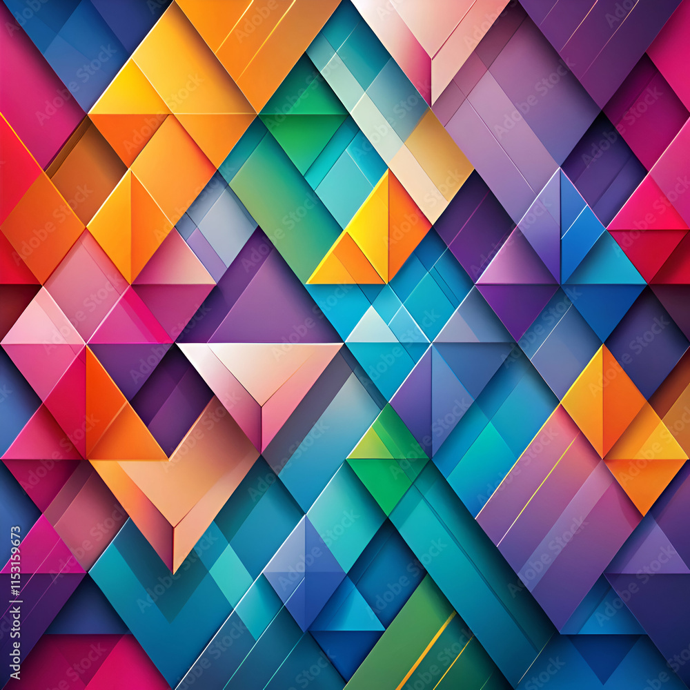 Abstract Geometric Pattern. Colorful Shapes Design Abstract Geometric Pattern. Colorful Shapes Design