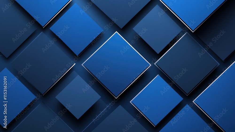 Obraz premium Abstract blue square pattern background.