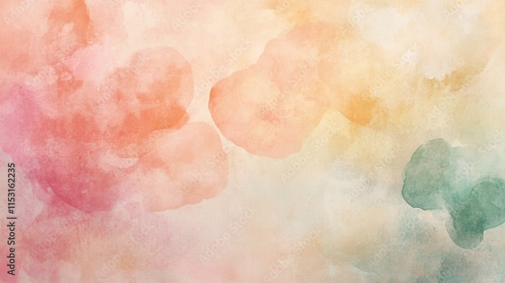 Obraz premium Delicate Watercolor Wash Background Design