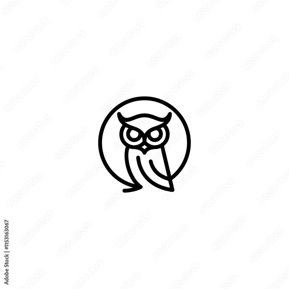 owl logo design, owl bird logo vector illustration. minimalist owl logo design, owl bird logo vector illustration. minimalist