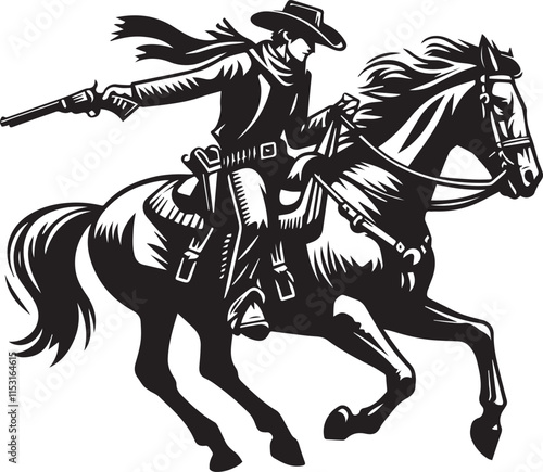 Horse riding, A man ride horse cute beautiful horse black vector